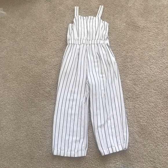 LOFT Other - Loft Linen Petite Striped Jumpsuit